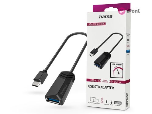 HAMA USB - USB Type-C OTG adapter / kábel - HAMA USB OTG Adapter - fekete