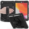 Tech-Protect Solid 360 ütésálló tok - Apple iPad 10.2 (2019/2020/2021) kijelzővédővel - fekete - ECO