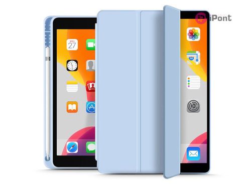Apple iPad 10.2 (2019/2020/2021) tablet tok (Smart Case) on/off funkcióval, Apple Pencil tartóval -Tech-Protect - kék (ECO csomagolás)