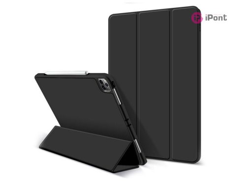 Apple iPad Pro 11 (2020/2021/2022) tablet tok (Smart Case) on/off funkcióval,   Apple Pencil tartóval - Tech-Protect - black (ECO csomagolás)