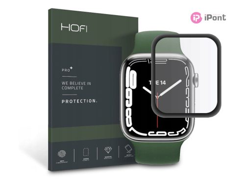 HOFI Hybrid Glass üveg képernyővédő fólia - Apple Watch Series 7/Series 8 (41   mm) - fekete