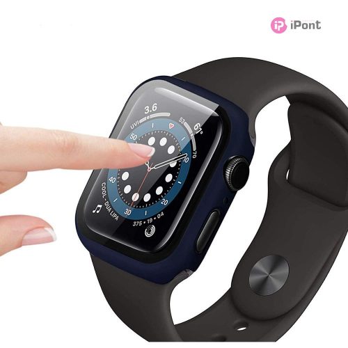 Haffner Defense 360 védőtok beépített edzett üveggel - Apple Watch 7/8 (41mm) - fekete - ECO