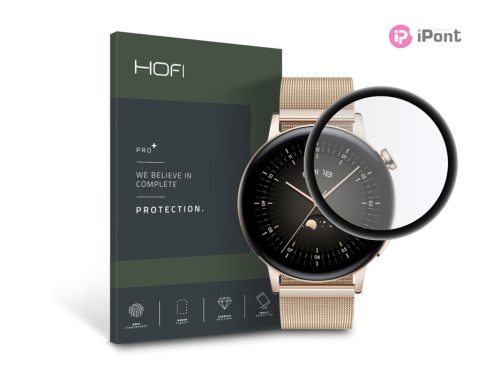 HOFI Glass Pro+ üveg képernyővédő fólia - Huawei Watch GT 3 (42 mm) - fekete