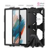 Samsung X200/X205 Galaxy Tab A8 10.5 ütésálló tablet tok 360 fokos védelemmel,  kijelzővédő üveggel - Tech-Protect Survive - fekete (ECO csomagolás)