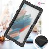 Samsung X200/X205 Galaxy Tab A8 10.5 ütésálló tablet tok 360 fokos védelemmel,  kijelzővédő üveggel - Tech-Protect Survive - fekete (ECO csomagolás)