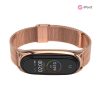 Xiaomi Mi Smart Band 7 aktivitásmérőhöz fém szíj rozsdamentes acélból - Milanese- rose gold