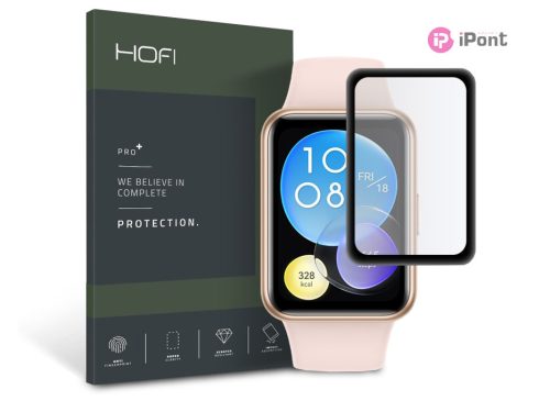 HOFI Hybrid Pro+ Glass üveg képernyővédő fólia - Huawei Watch Fit 2 - fekete
