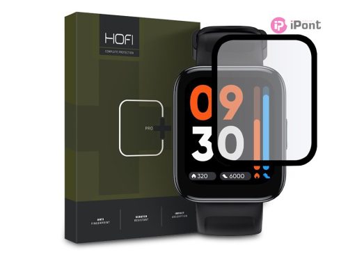 HOFI Hybrid Pro+ Glass üveg képernyővédő fólia - Realme Watch 3 - fekete