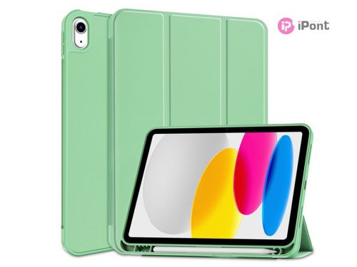 Apple iPad 10.9 (2022) tablet tok (Smart Case) on/off funkcióval, Apple Pencil  tartóval - Tech-Protect - matcha green (ECO csomagolás)