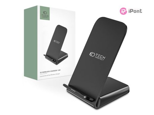 Tech-Protect Qi univerzális vezeték nélküli töltő állomás - 15W - Tech-Protect  S2 Wireless Charger for Phone - fekete