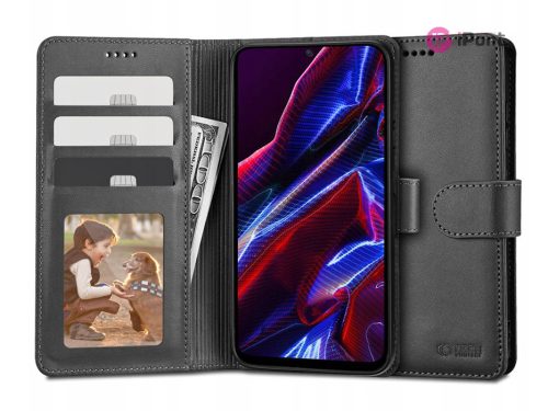 Tech-Protect Wallet Book Flip bőrtok - Xiaomi Redmi Note 12 5G/Poco X5 5G -     fekete