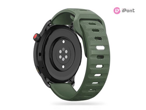 Samsung Galaxy Watch 4 / 5 / 5 Pro / 6 szilikon 20 mm-es sport szíj -           Tech-Protect IconBand Line Watch Band - 40/42/43/44/45/46/47 mm - army green