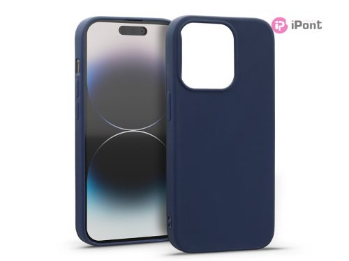 Haffner Matt szilikon tok - Apple iPhone 14 Pro - kék