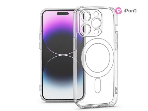 Haffner Clear Mag Cover kameravédős szilikon tok - Apple iPhone 14 Pro Max - átlátszó