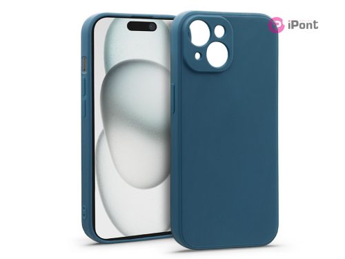 Haffner Matt szilikon tok - Apple iPhone 15 - kék