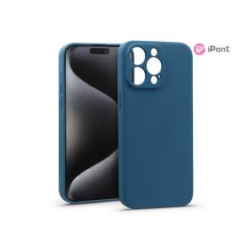 Haffner Matt szilikon tok - Apple iPhone 15 Pro Max - kék