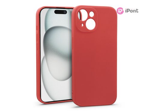 Haffner Soft szilikon tok - Apple iPhone 15 - piros