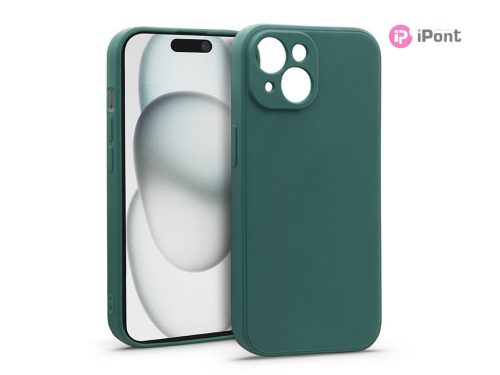 Haffner Matt szilikon tok - Apple iPhone 15 - zöld