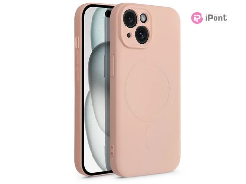 Apple iPhone 15 szilikon hátlap - Silicone Mag Cover - rózsaszín
