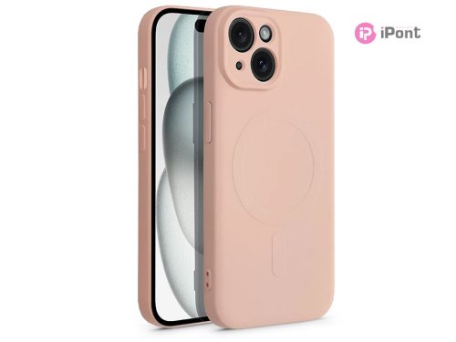 Apple iPhone 15 Plus szilikon hátlap - Silicone Mag Cover - rózsaszín