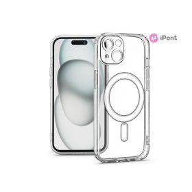   Haffner Clear Mag Cover kameravédős szilikon tok - Apple iPhone 15 - átlátszó