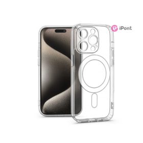   Haffner Clear Mag Cover kameravédős szilikon tok - Apple iPhone 15 Pro Max - átlátszó