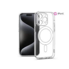   Haffner Clear Mag Cover kameravédős szilikon tok - Apple iPhone 15 Pro - átlátszó
