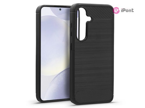 Haffner Carbon szilikon tok - Samsung SM-S926 Galaxy S24+ - fekete