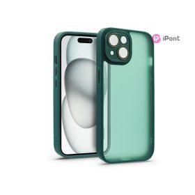   Haffner Variete tok kameravédő lencsevédő üveggel - Apple iPhone 15 - sötétzöld
