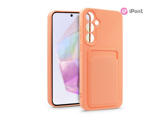Haffner Card Case kártyatartós szilikon tok - Samsung SM-A356 Galaxy A35 5G - pink