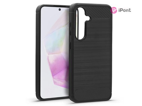 Haffner Carbon szilikon tok - Samsung SM-A356 Galaxy A35 5G - fekete