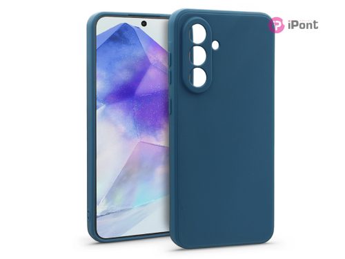 Haffner Matt szilikon tok - Samsung SM-A556 Galaxy A55 5G - kék