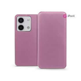   Haffner Dual Pocket Flip oldalra nyíló tok - Xiaomi Redmi Note 13 5G - pink
