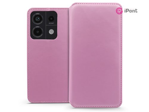 Dual Pocket Flip bőrtok - Xiaomi Redmi Note 13 Pro 5G/Poco X6 5G - rózsaszín