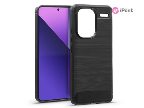 Haffner Carbon szilikon tok - Xiaomi Redmi Note 13 Pro Plus 5G - fekete