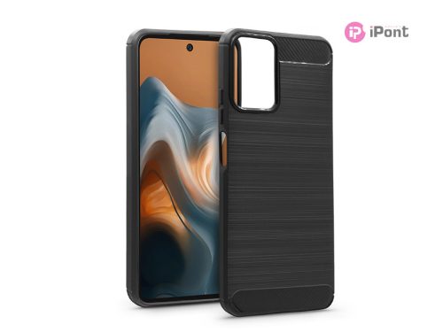 Haffner Carbon szilikon tok - Motorola Moto G34 - fekete