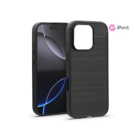 Haffner Carbon szilikon tok - Apple iPhone 16 Pro - fekete