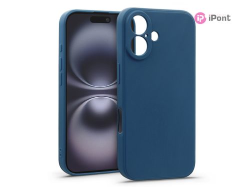Haffner Matt szilikon tok - Apple iPhone 16 - kék