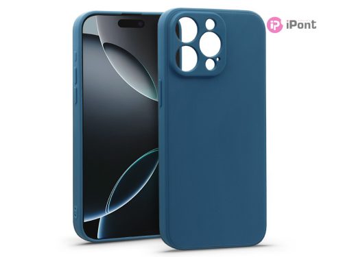 Haffner Matt szilikon tok - Apple iPhone 16 Pro Max - kék