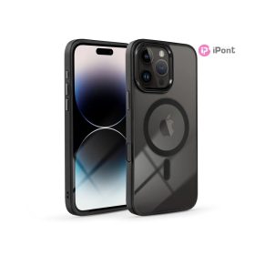   Haffner Edge Mag Cover szilikon tok - Apple iPhone 16 Pro - fekete/átlátszó