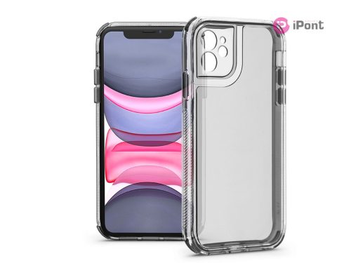 Haffner Matrix Clear kameravédős szilikon tok - Apple iPhone 11 - átlátszó