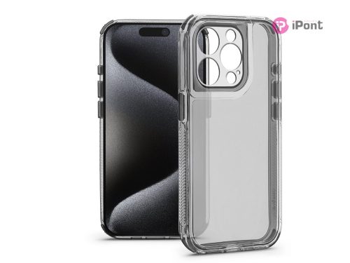 Haffner Matrix Clear kameravédős szilikon tok - Apple iPhone 15 Pro - átlátszó