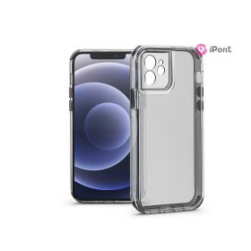   Haffner Matrix Clear kameravédős szilikon tok - Apple iPhone 12 - átlátszó