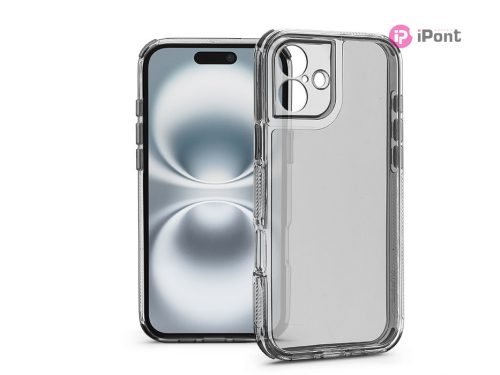 Haffner Matrix Clear kameravédős szilikon tok - Apple iPhone 16 - átlátszó