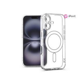   Haffner Clear Mag Cover kameravédős szilikon tok - Apple iPhone 16 - átlátszó