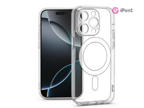 Haffner Clear Mag Cover kameravédős szilikon tok - Apple iPhone 16 Pro Max - átlátszó