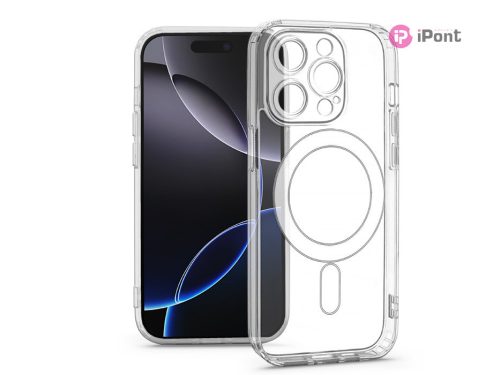 Haffner Clear Mag Cover kameravédős szilikon tok - Apple iPhone 16 Pro - átlátszó