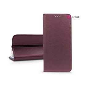   Haffner Smart Magneto Book Flip oldalra nyíló tok - Samsung SM-S931 Galaxy S25 - bordó