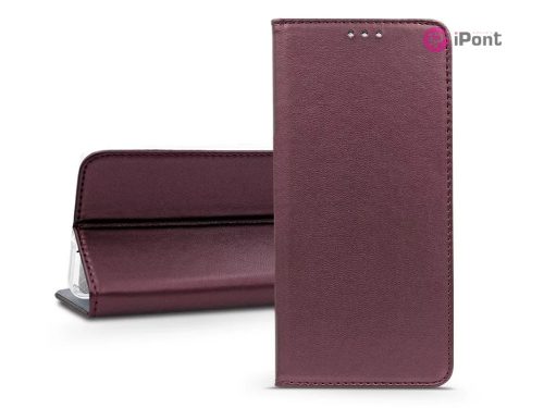 Haffner Smart Magneto Book Flip oldalra nyíló tok - Samsung SM-S931 Galaxy S25 - bordó