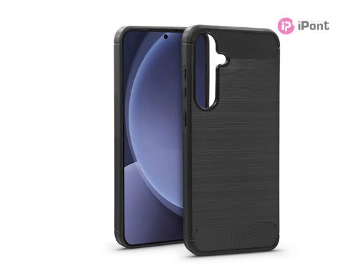 Haffner Carbon szilikon tok - Samsung SM-S936 Galaxy S25+ - fekete